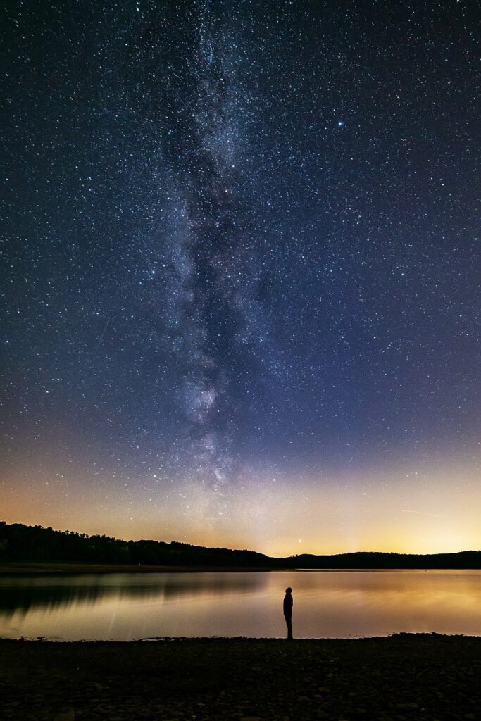 milky way, human, lake-4500469.jpg